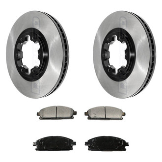 DuraGo® - Electrophoretic Coated Plain Front Brake Kit with Ceramic Pads