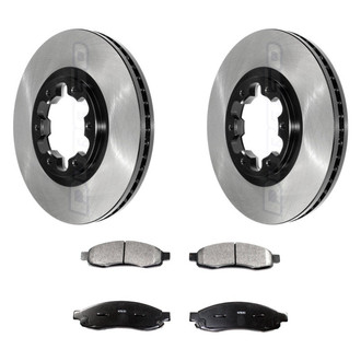 DuraGo® - Electrophoretic Coated Plain Front Brake Kit with Ceramic Pads