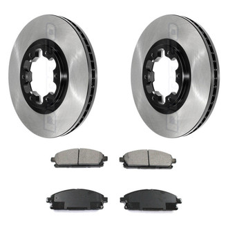 DuraGo® - Electrophoretic Coated Plain Front Brake Kit with Ceramic Pads