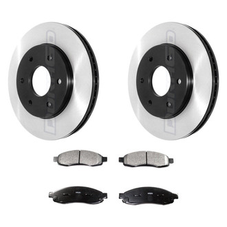 DuraGo® - Electrophoretic Coated Plain Front Brake Kit with Ceramic Pads