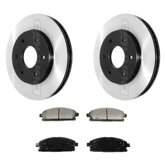 DuraGo® - Electrophoretic Coated Plain Front Brake Kit with Ceramic Pads