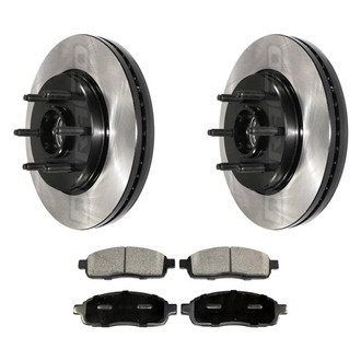 DuraGo® - Electrophoretic Coated Plain Front Brake Kit with Ceramic Pads