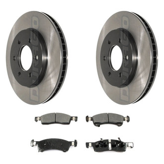 DuraGo® - Electrophoretic Coated Plain Front Brake Kit with Ceramic Pads