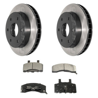 DuraGo® - Electrophoretic Coated Plain Front Brake Kit with Ceramic Pads
