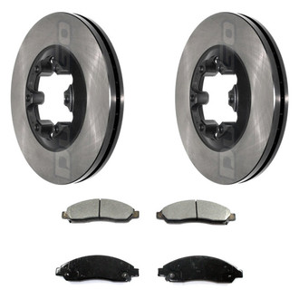 DuraGo® - Electrophoretic Coated Plain Front Brake Kit with Ceramic Pads
