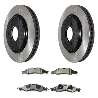DuraGo® - Electrophoretic Coated Plain Front Brake Kit with Ceramic Pads