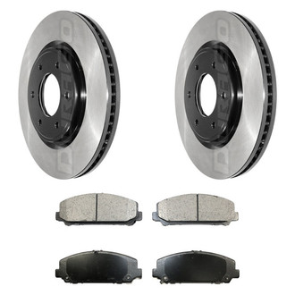 DuraGo® - Electrophoretic Coated Plain Front Brake Kit with Ceramic Pads