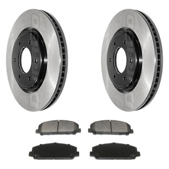 DuraGo® - Electrophoretic Coated Plain Front Brake Kit with Ceramic Pads