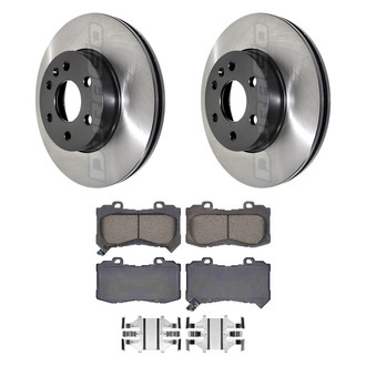 DuraGo® - Electrophoretic Coated Plain Front Brake Kit with Ceramic Pads
