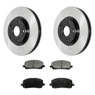 DuraGo® - Electrophoretic Coated Plain Front Brake Kit with Ceramic Pads