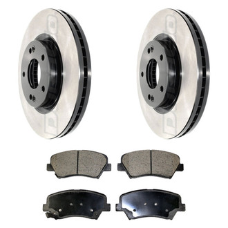 DuraGo® - Electrophoretic Coated Plain Front Brake Kit with Ceramic Pads