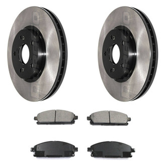 DuraGo® - Electrophoretic Coated Plain Front Brake Kit with Ceramic Pads