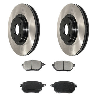 DuraGo® - Electrophoretic Coated Plain Front Brake Kit with Ceramic Pads