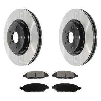 DuraGo® - Electrophoretic Coated Plain Front Brake Kit with Ceramic Pads
