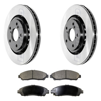 DuraGo® - Electrophoretic Coated Plain Front Brake Kit with Ceramic Pads