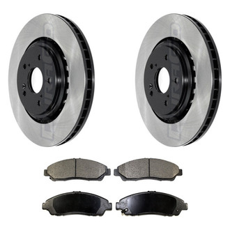 DuraGo® - Electrophoretic Coated Plain Front Brake Kit with Ceramic Pads