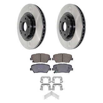 DuraGo® - Electrophoretic Coated Plain Front Brake Kit with Ceramic Pads