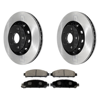 DuraGo® - Electrophoretic Coated Plain Front Brake Kit with Ceramic Pads