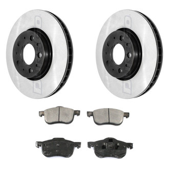 DuraGo® - Electrophoretic Coated Plain Front Brake Kit with Ceramic Pads