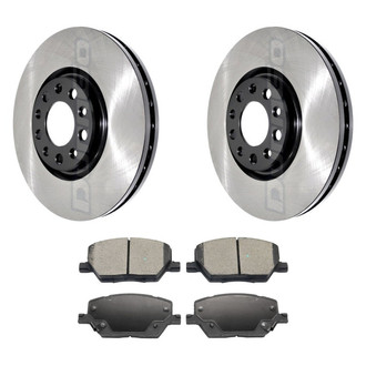 DuraGo® - Electrophoretic Coated Plain Front Brake Kit with Ceramic Pads