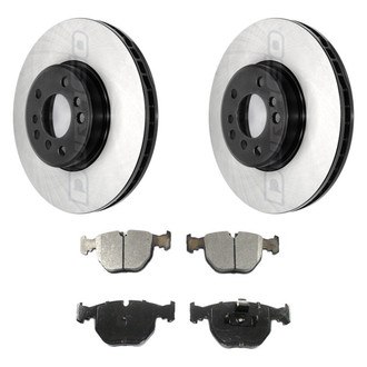 DuraGo® - Electrophoretic Coated Plain Front Brake Kit with Ceramic Pads