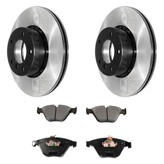 DuraGo® - Electrophoretic Coated Plain Front Brake Kit with Ceramic Pads