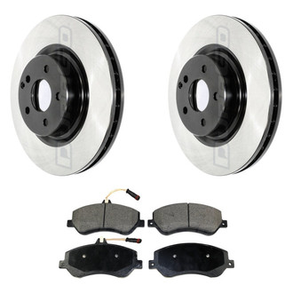 DuraGo® - Electrophoretic Coated Plain Front Brake Kit with Ceramic Pads