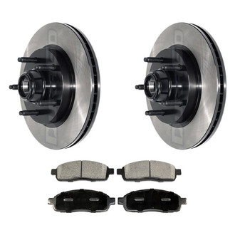 DuraGo® - Electrophoretic Coated Plain Front Brake Kit with Ceramic Pads