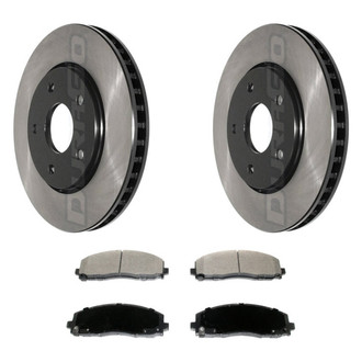 DuraGo® - Electrophoretic Coated Plain Front Brake Kit with Ceramic Pads
