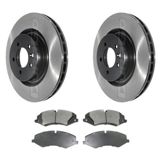 DuraGo® - Electrophoretic Coated Plain Front Brake Kit with Ceramic Pads