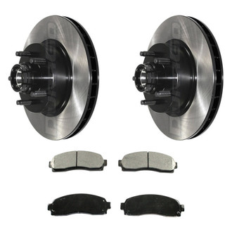 DuraGo® - Electrophoretic Coated Plain Front Brake Kit with Ceramic Pads
