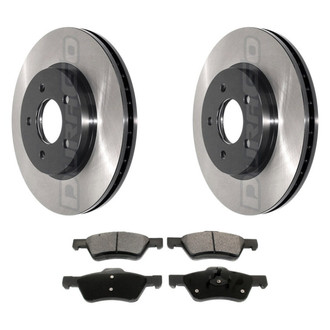 DuraGo® - Electrophoretic Coated Plain Front Brake Kit with Ceramic Pads