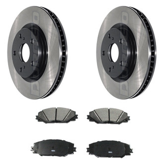 DuraGo® - Electrophoretic Coated Plain Front Brake Kit with Ceramic Pads