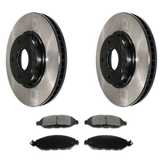 DuraGo® - Electrophoretic Coated Plain Front Brake Kit with Ceramic Pads