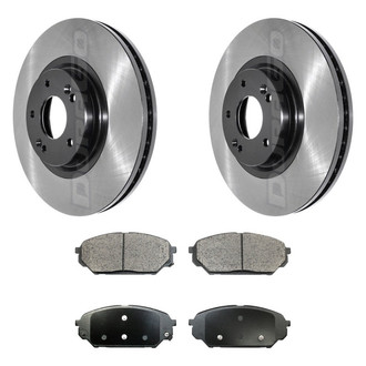 DuraGo® - Electrophoretic Coated Plain Front Brake Kit with Ceramic Pads