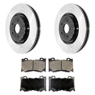 DuraGo® - Electrophoretic Coated Plain Front Brake Kit with Ceramic Pads