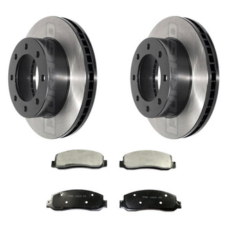 DuraGo® - Electrophoretic Coated Plain Front Brake Kit with Ceramic Pads