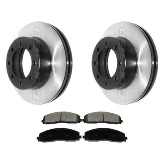 DuraGo® - Electrophoretic Coated Plain Front Brake Kit with Ceramic Pads