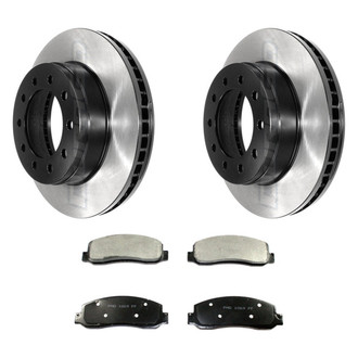 DuraGo® - Electrophoretic Coated Plain Front Brake Kit with Ceramic Pads