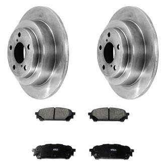 DuraGo® BNDL-31011683 - Plain Rear Brake Kit with Ceramic Pads