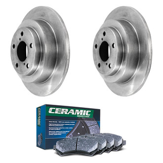 DuraGo® BNDL-31011685 - Plain Rear Brake Kit with Ceramic Pads
