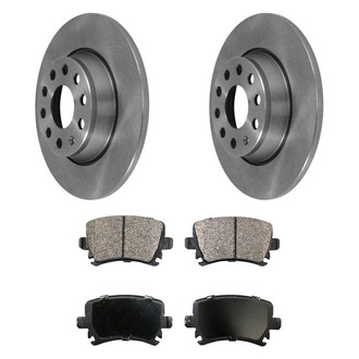 DuraGo® - Premium™ Plain Rear Brake Kit with Semi-Metallic Pads