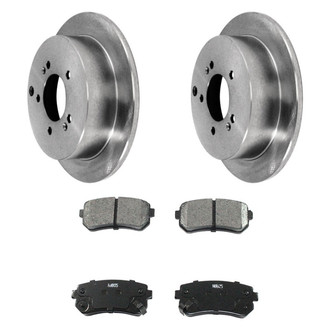DuraGo® - Premium™ Plain Rear Brake Kit with Semi-Metallic Pads