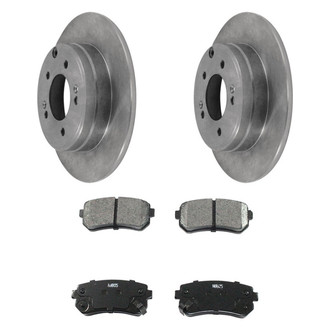 DuraGo® - Premium™ Plain Rear Brake Kit with Semi-Metallic Pads
