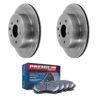 DuraGo® - Premium™ Plain Rear Brake Kit with Semi-Metallic Pads