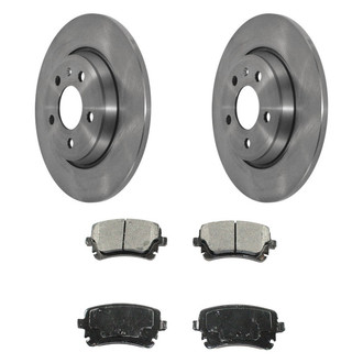 DuraGo® - Premium™ Plain Rear Brake Kit with Semi-Metallic Pads