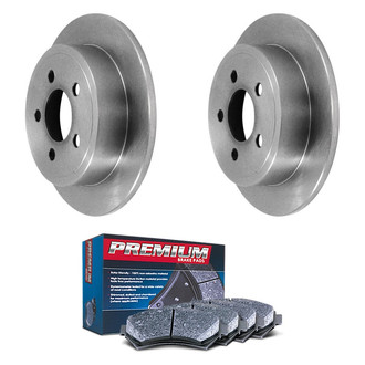 DuraGo® - Premium™ Plain Rear Brake Kit with Semi-Metallic Pads