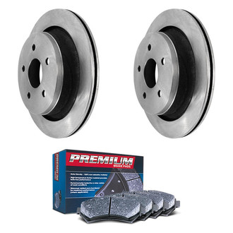 DuraGo® - Premium™ Plain Rear Brake Kit with Semi-Metallic Pads