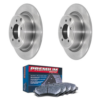 DuraGo® - Premium™ Plain Rear Brake Kit with Semi-Metallic Pads
