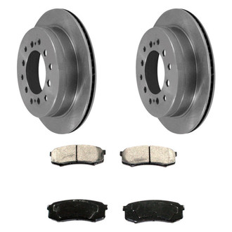 DuraGo® - Premium™ Plain Rear Brake Kit with Semi-Metallic Pads
